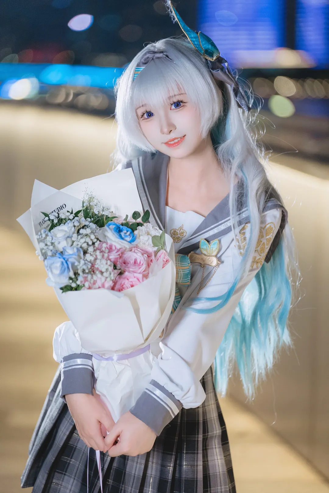 【流萤cos】崩坏星穹铁道春日手信jk夜景大片 - 第 3 张