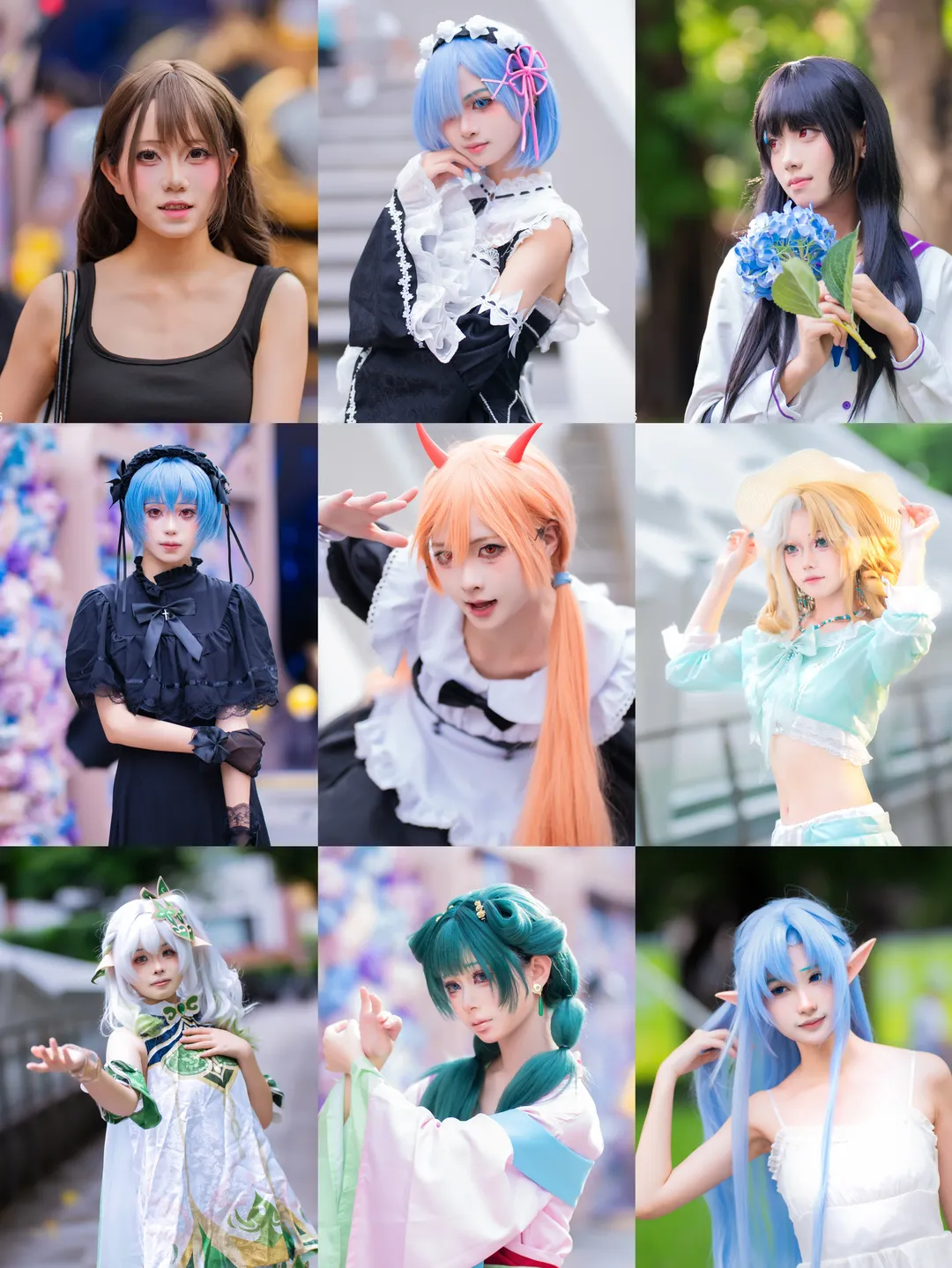 动星外景多风格cosplay记录，暗黑哥特与精灵造型的碰撞 - 第 1 张