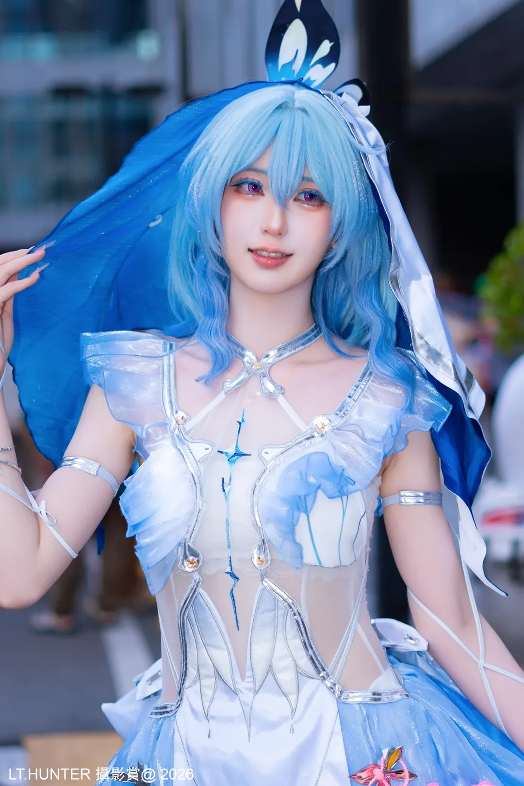 【鸣潮cos】萤火虫漫展的蓝白精灵风造型 - 第 3 张