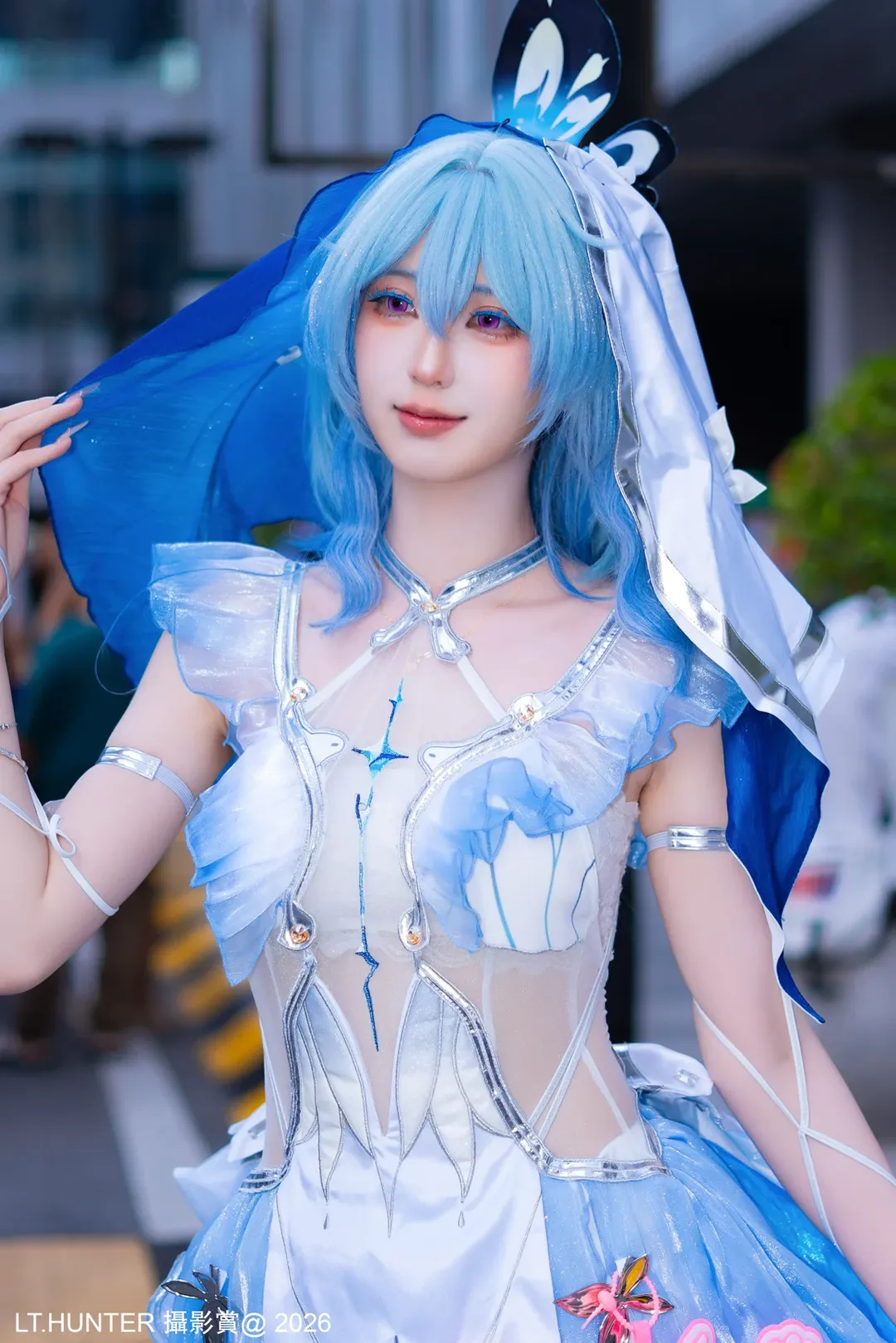 【鸣潮cos】萤火虫漫展的蓝白精灵风造型 - 第 5 张