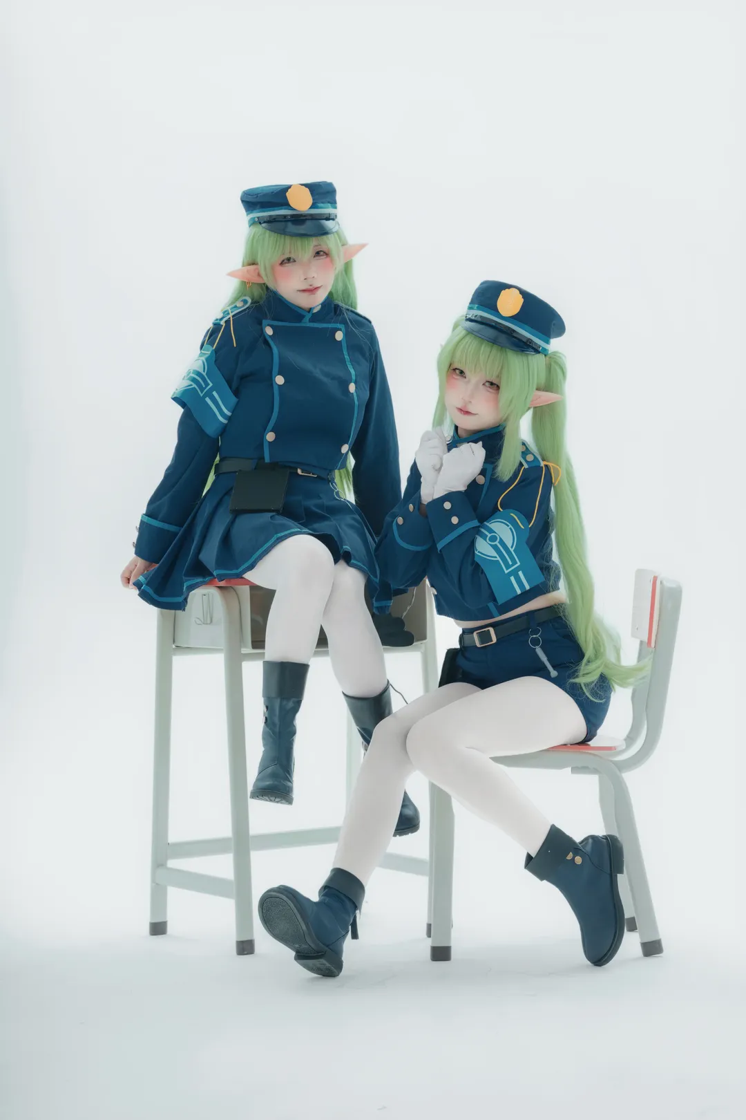 【铁道双子cos】蔚蓝档案双子制服搭配白丝拍摄心得 - 第 16 张