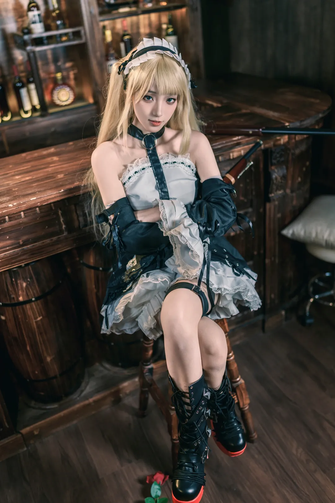 【玛莉萝丝cos】酒馆里的坏女人，反差感拉满 - 第 3 张