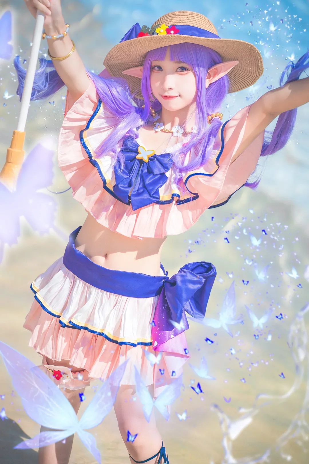 【冰川鏡華cos】公主連結夏日泳裝魔法少女的寫真 - 第 1 張