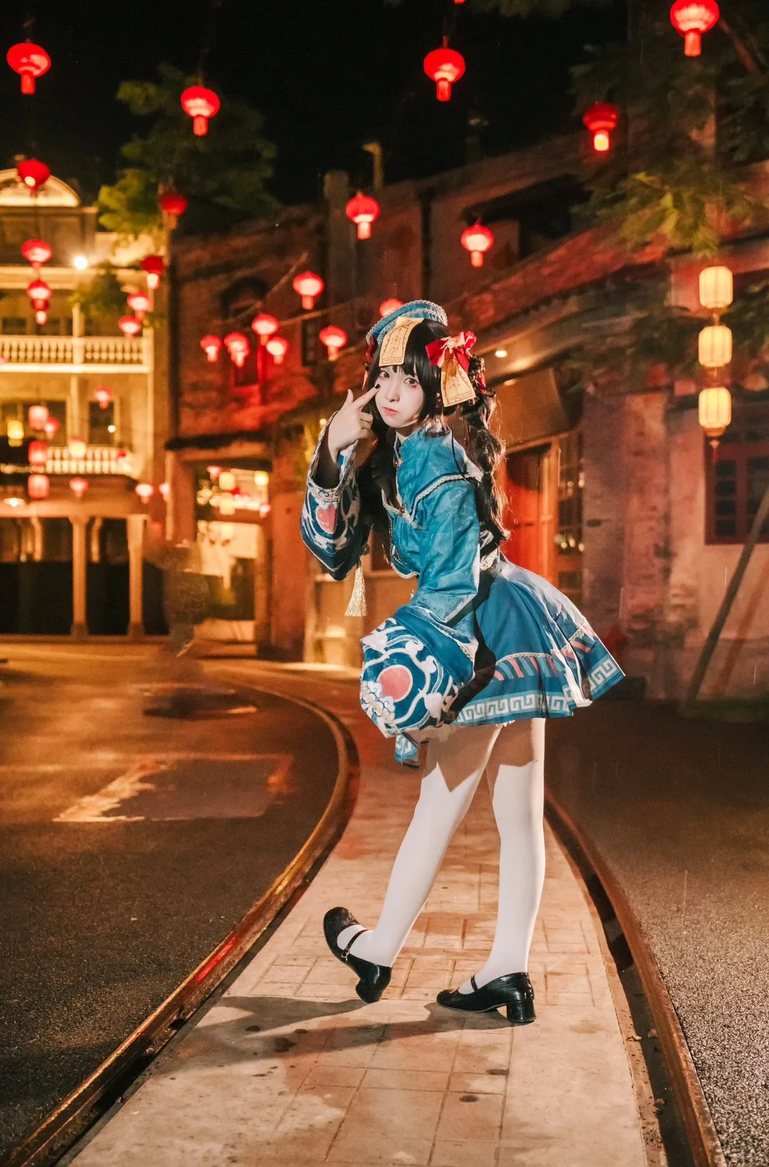 小僵尸lolita的夜晚探险，中元节复古街拍 - 第 2 张