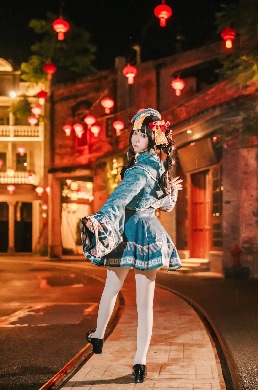 小僵尸lolita的夜晚探险，中元节复古街拍 - 第 4 张