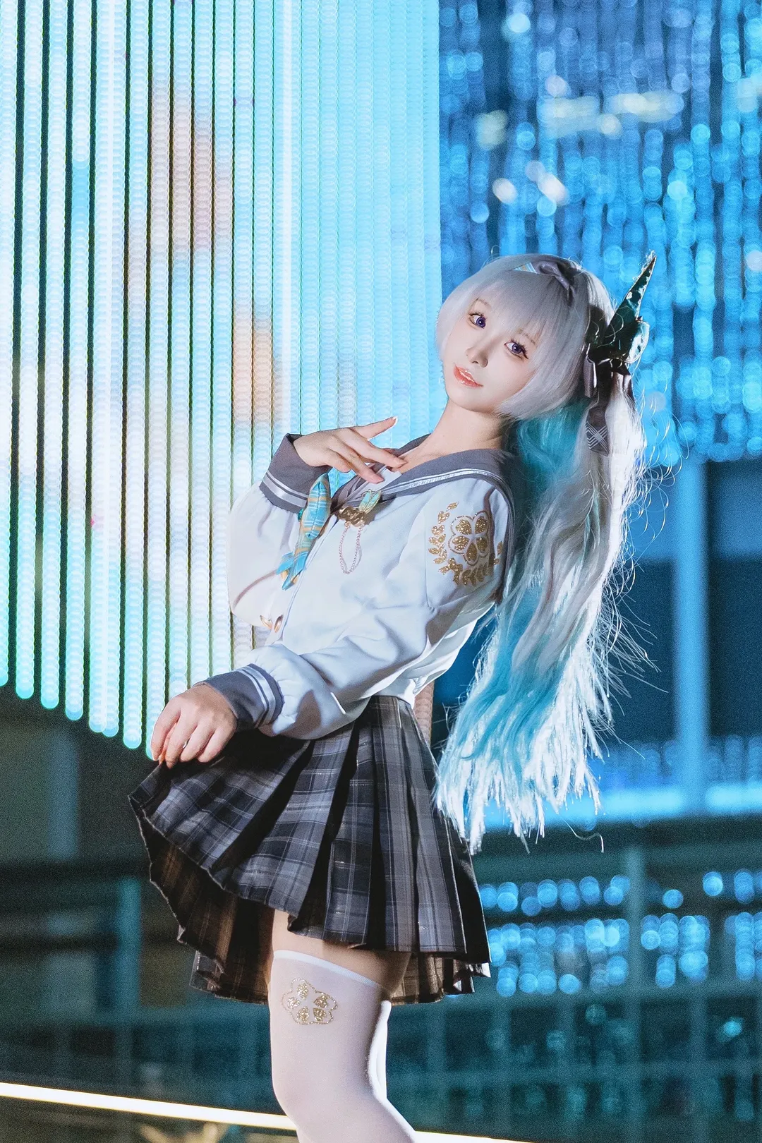 【流萤cos】崩坏星穹铁道流萤的春日JK夜景记录 - 第 2 张