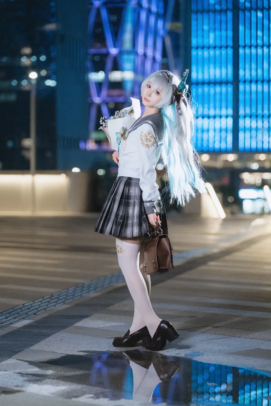 [Firefly cosplay] Honkai: Star Rail Firefly's spring JK Night view cosplay record
