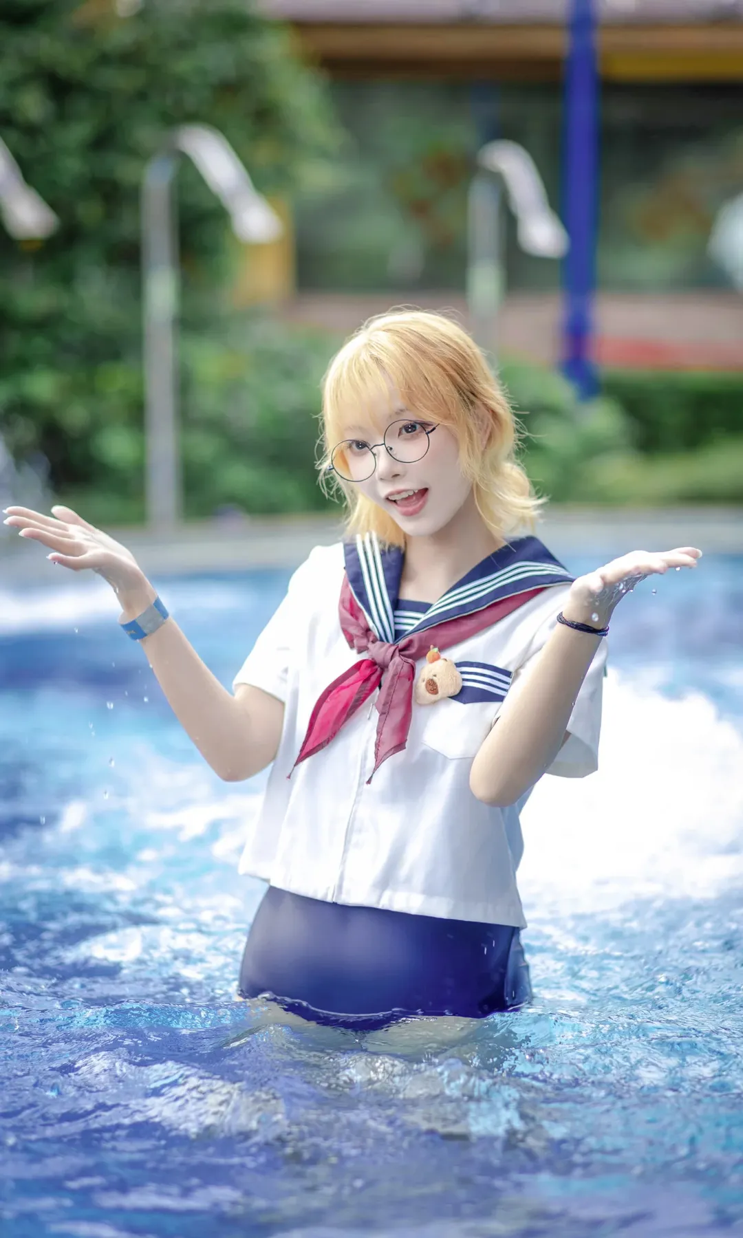 水手服與死庫水的夏日泳池隨拍 - 第 3 張