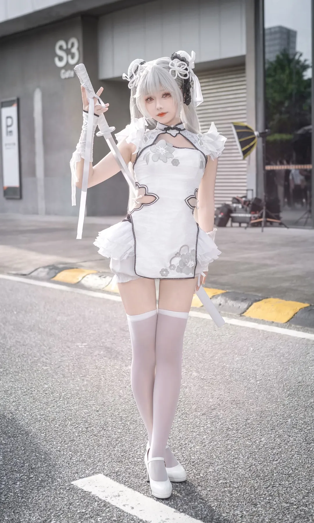 【殷紫萍cos】永劫无间萤火虫漫展返图，来找萍儿切磋一下 - 第 1 张