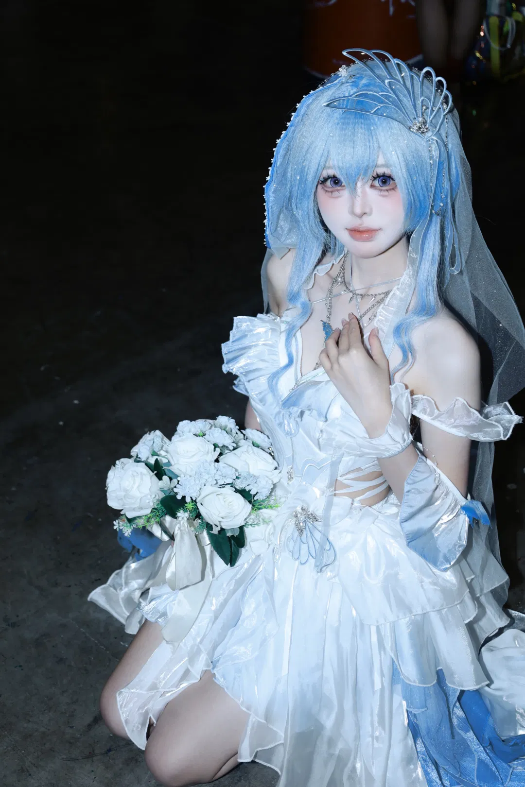 【守岸人cos】鸣潮月潮星纱，蓝发蝴蝶的浪漫定影 - 第 2 张