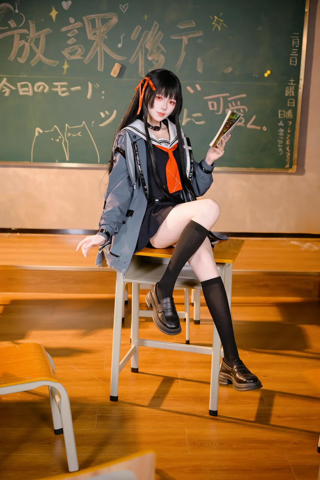 【千咲cos】鸣潮学院风，放学后的教室光影 - 第 2 张