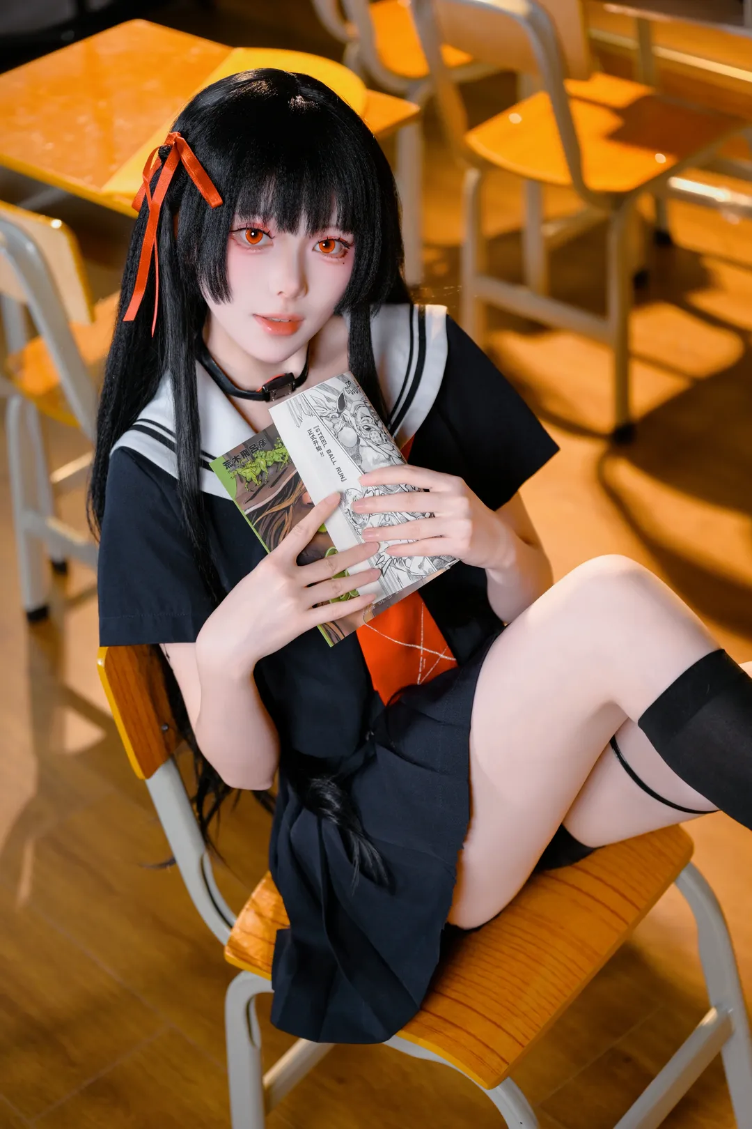 【千咲cos】鸣潮学院风，放学后的教室光影 - 第 7 张