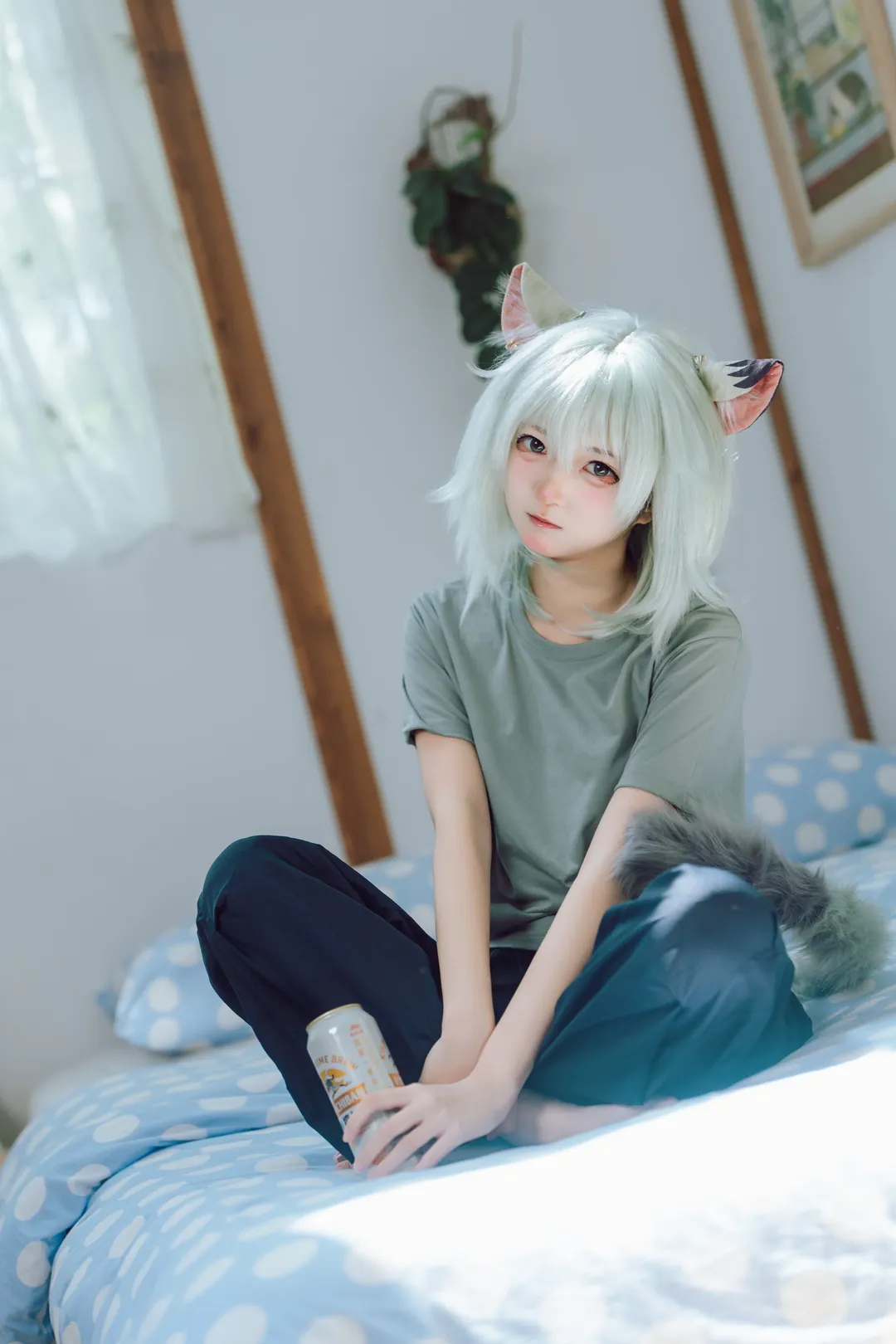 猫耳居家日常 与摄影师合作的慵懒感二次元写真 - 第 6 张