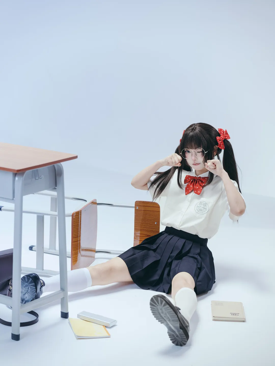白棚里的JK学妹，一秒回到校园时光 - 第 2 张