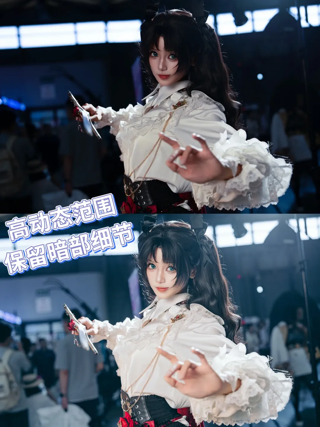 【遠坂凜cos】CJ現場黑絲紅披風的高動態抓拍體驗 - 第 2 張