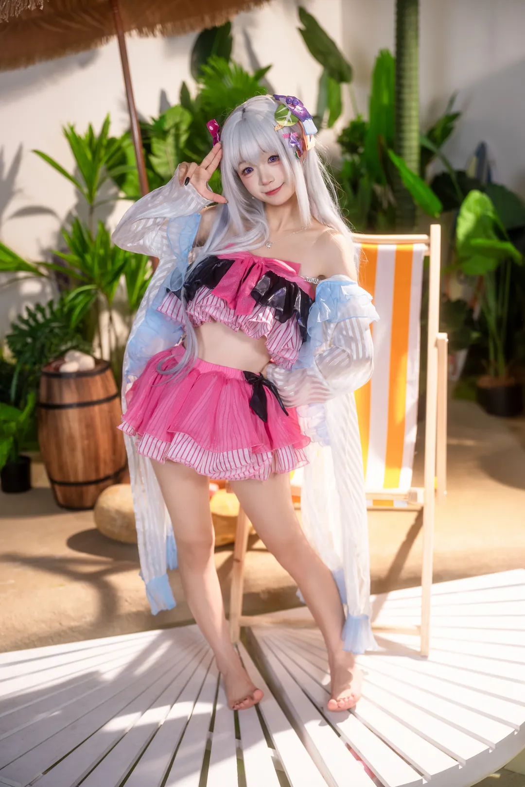 【白洲梓cos】蔚蓝档案水着少女的夏日浪漫 - 第 1 张