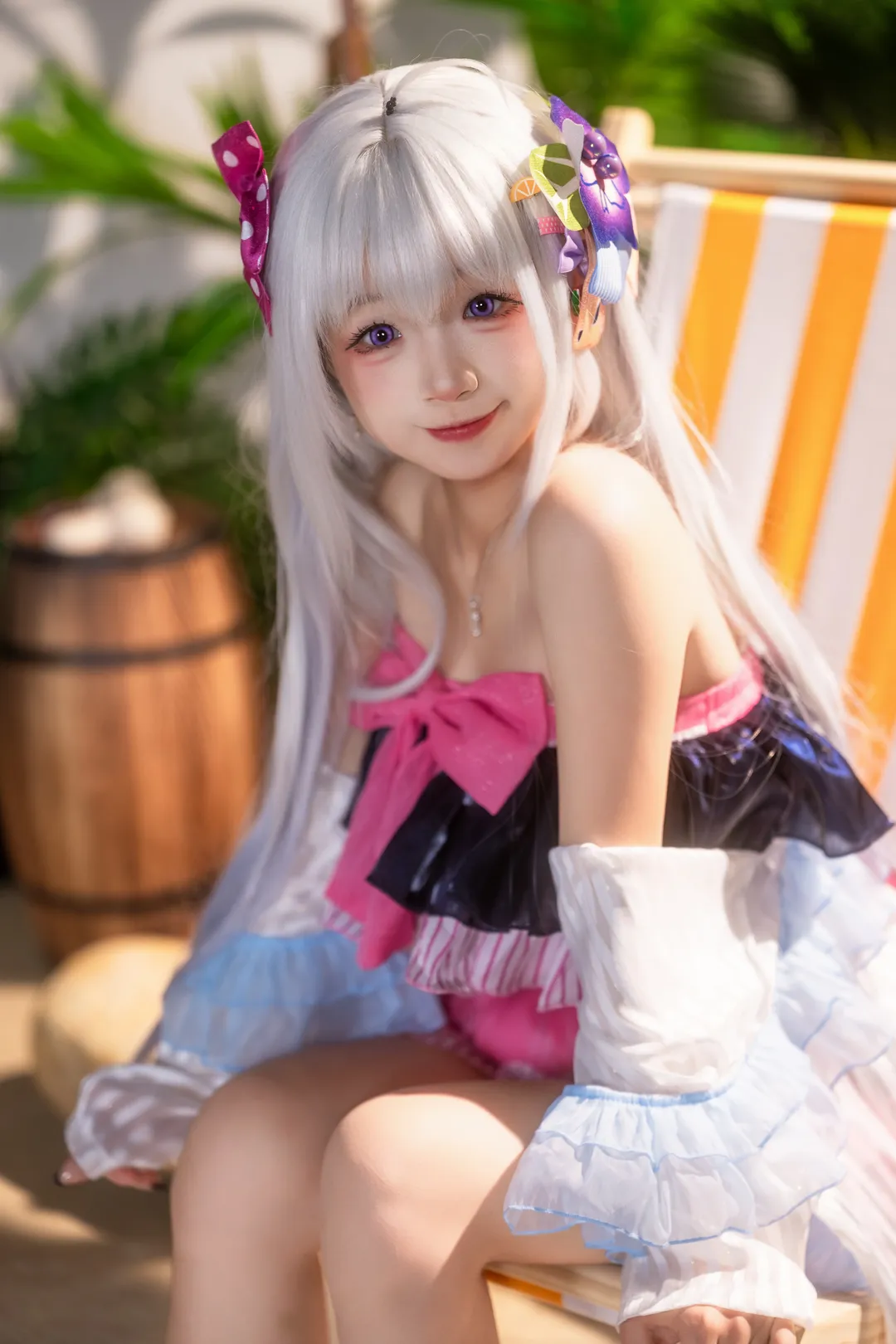【白洲梓cos】蔚蓝档案水着少女的夏日浪漫 - 第 2 张