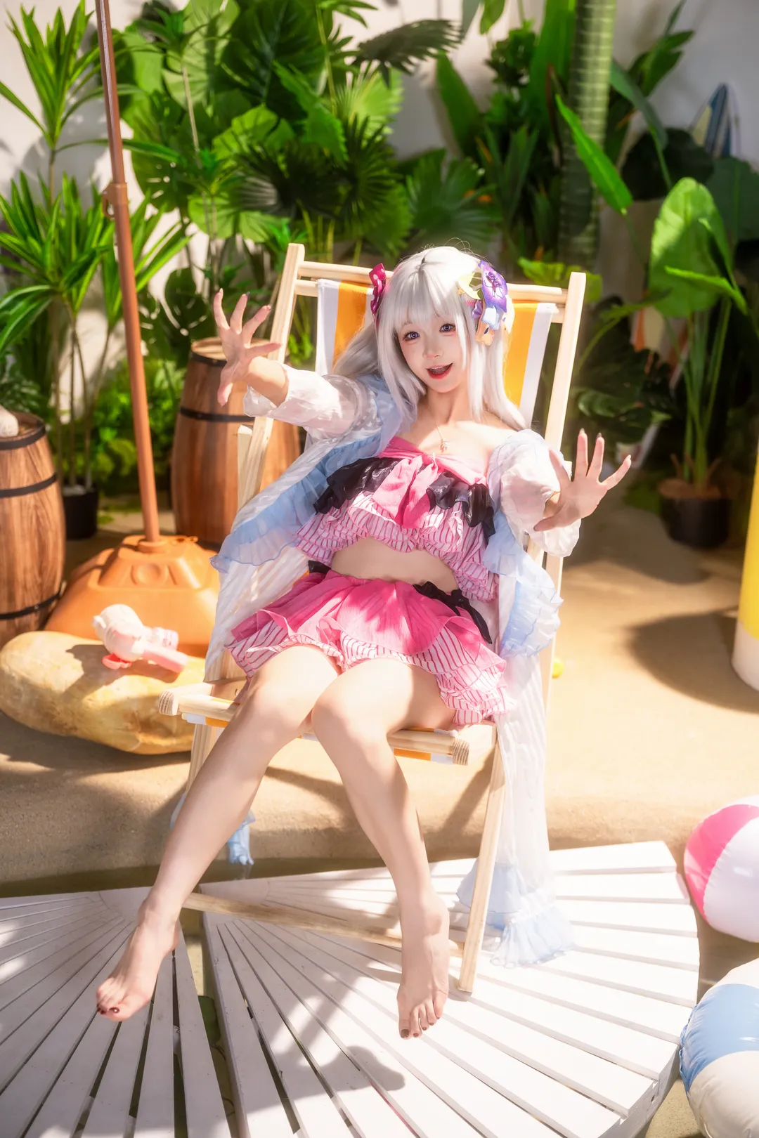 【白洲梓cos】蔚蓝档案水着少女的夏日浪漫 - 第 3 张