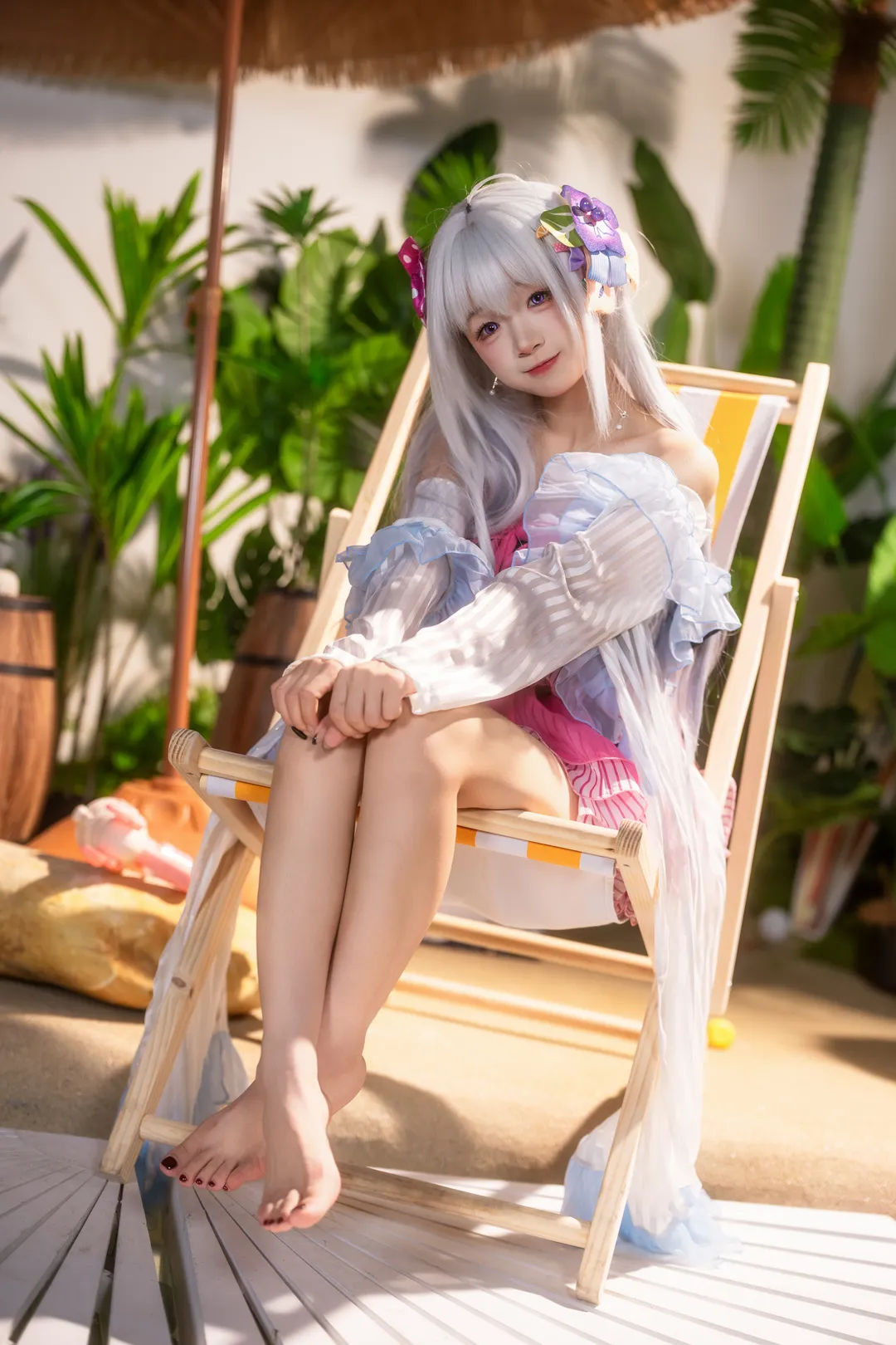 【白洲梓cos】蔚蓝档案水着少女的夏日浪漫 - 第 4 张