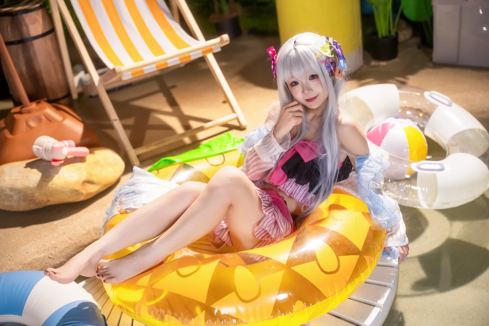 【白洲梓cos】碧蓝档案的夏日泳装清凉记录 - 第 4 张