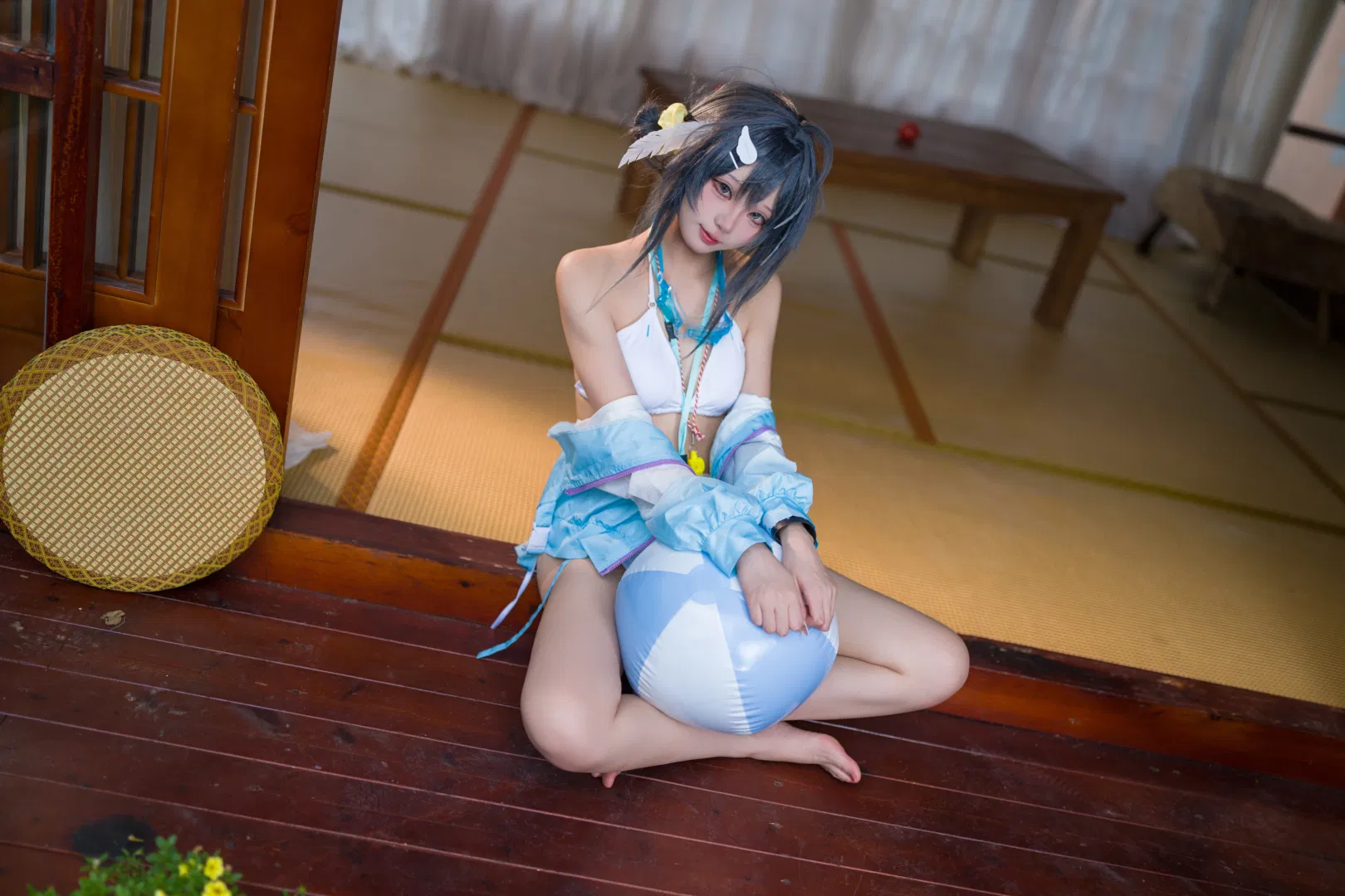 【羽毛笔cos】明日方舟珊瑚海岸的泳装记录 - 第 2 张