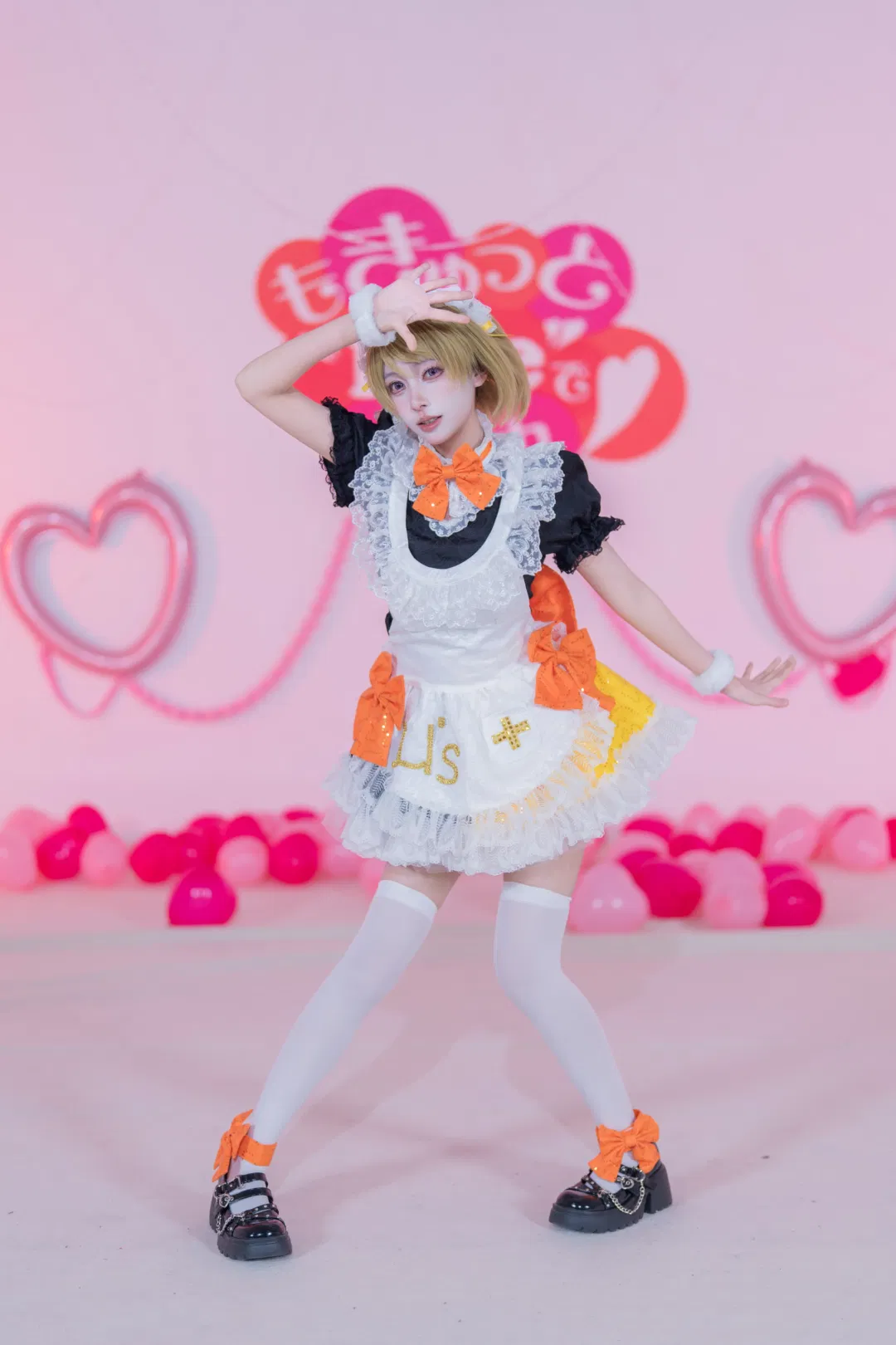 【小泉花阳cos】LoveLive缪斯女仆打歌服的甜美棚拍 - 第 5 张