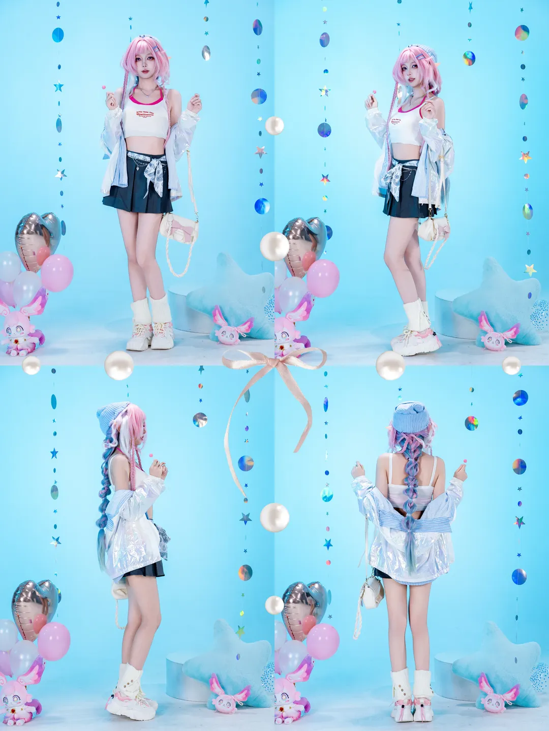 【昔涟cos】崩坏星穹铁道里的美好假日粉蓝穿搭 - 第 1 张