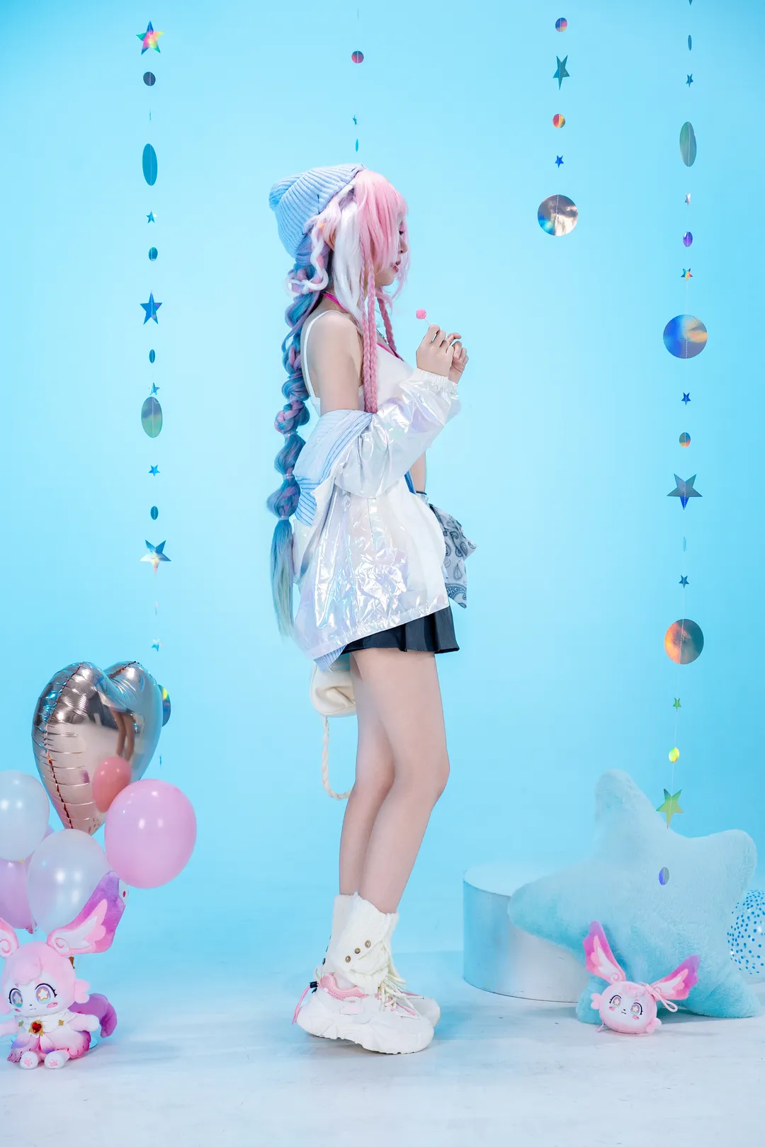 【昔涟cos】崩坏星穹铁道里的美好假日粉蓝穿搭 - 第 3 张