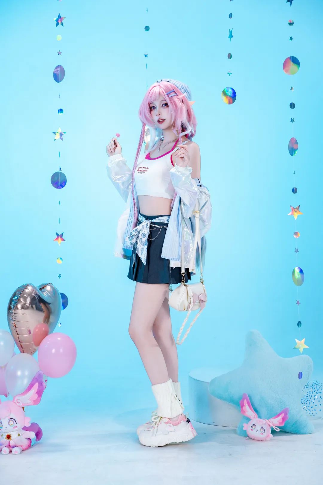 【昔涟cos】崩坏星穹铁道里的美好假日粉蓝穿搭 - 第 4 张