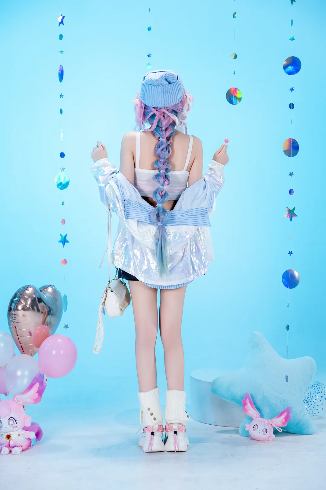 【昔涟cos】崩坏星穹铁道里的美好假日粉蓝穿搭 - 第 5 张