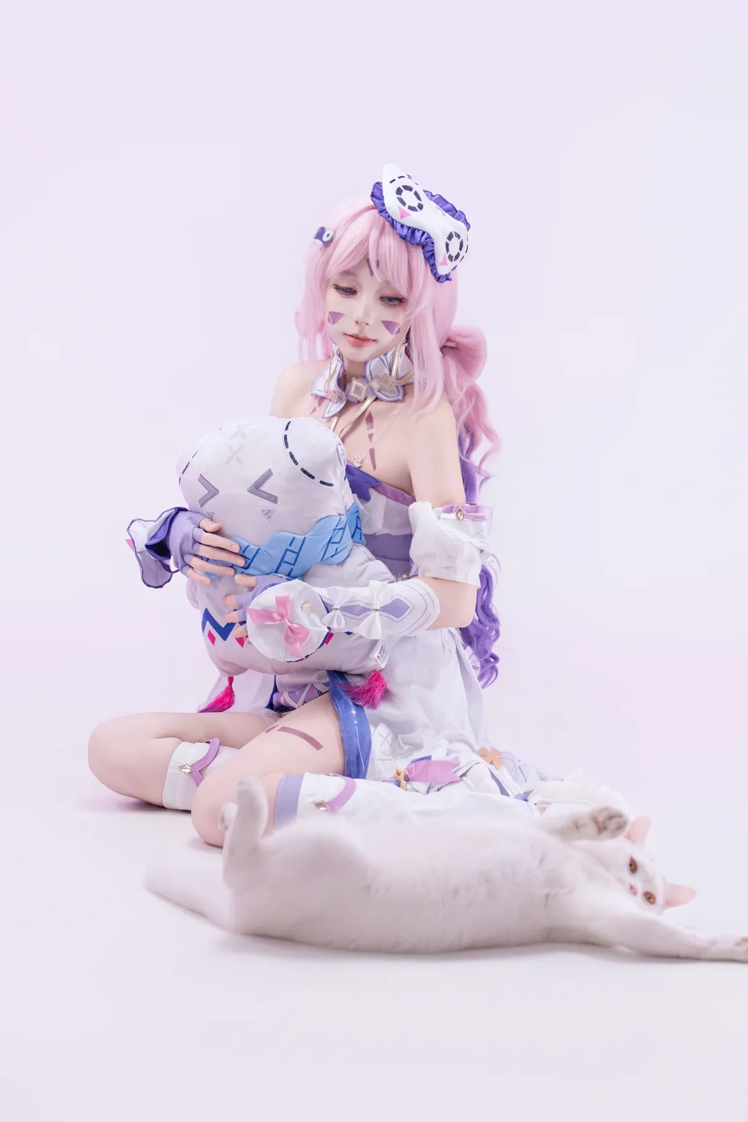 【茜特菈莉cos】原神星与烟帷的夜语，粉色双马尾也太甜了 - 第 6 张
