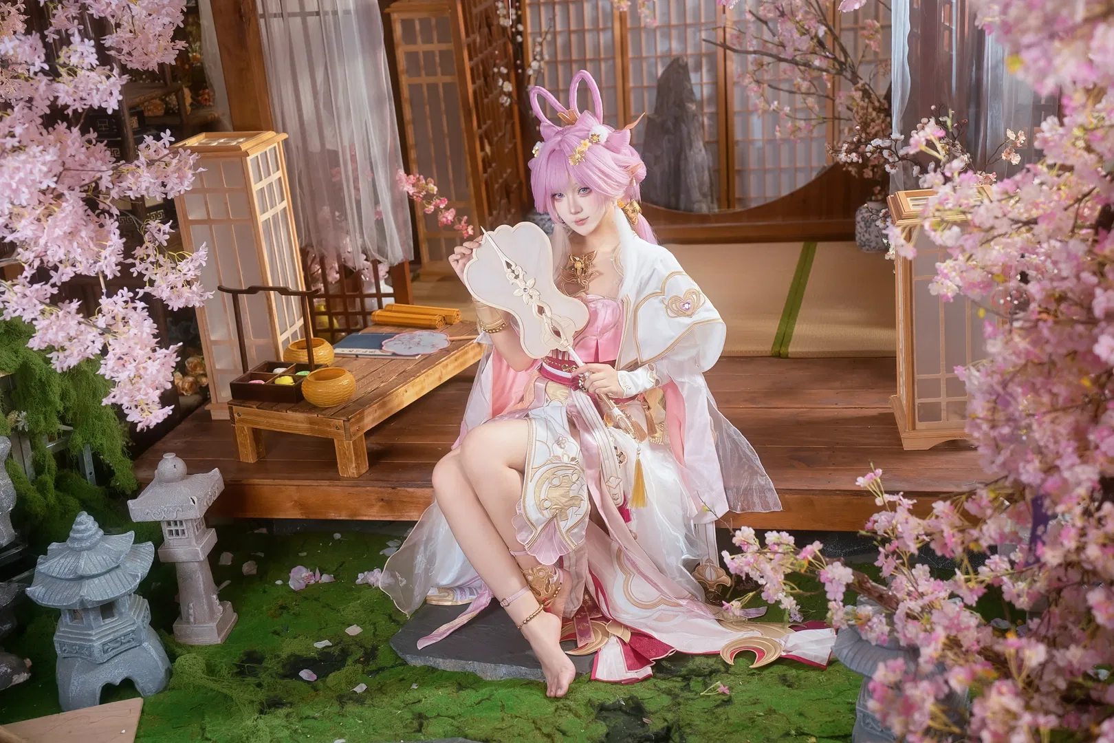 【爱莉希雅cos】中秋的粉色妖精小姐 - 第 4 张