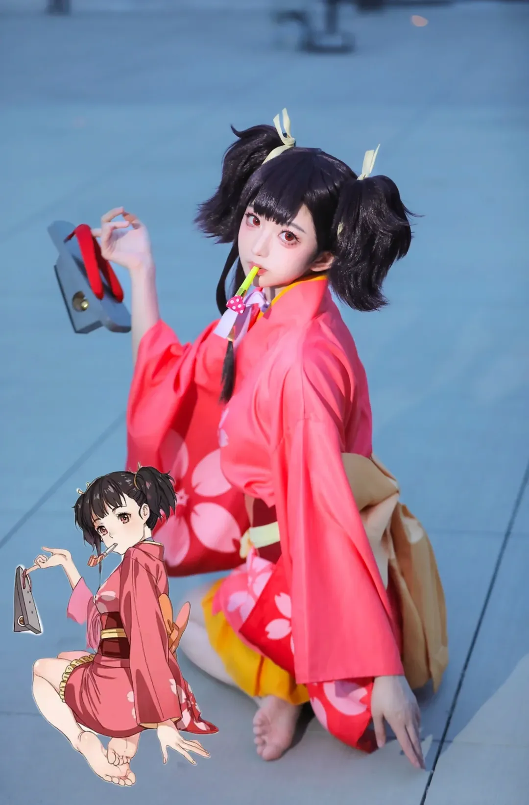 【无名cos】甲铁城的卡巴内瑞 废墟工业风红和服 - 第 2 张