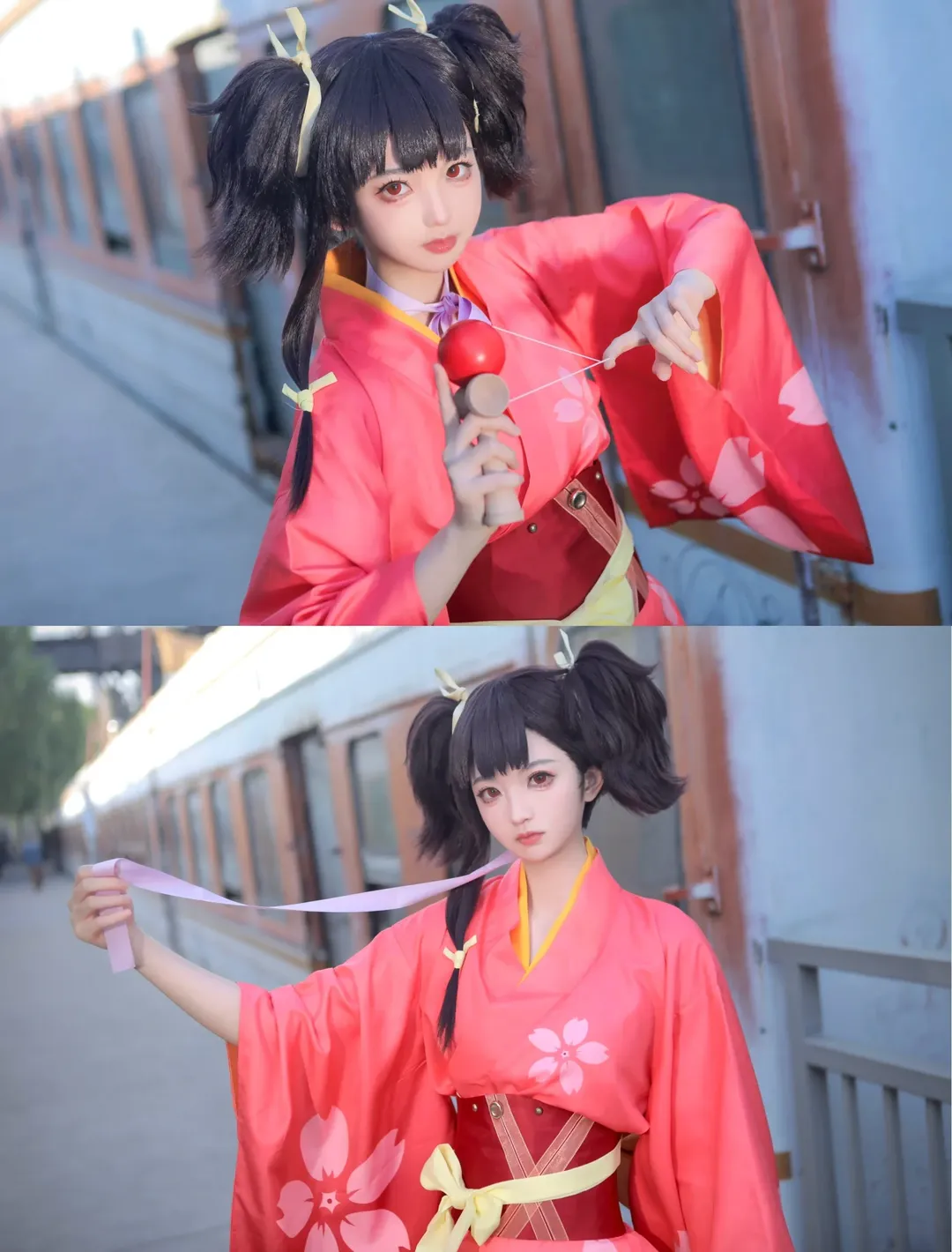 【无名cos】甲铁城的卡巴内瑞 废墟工业风红和服 - 第 3 张