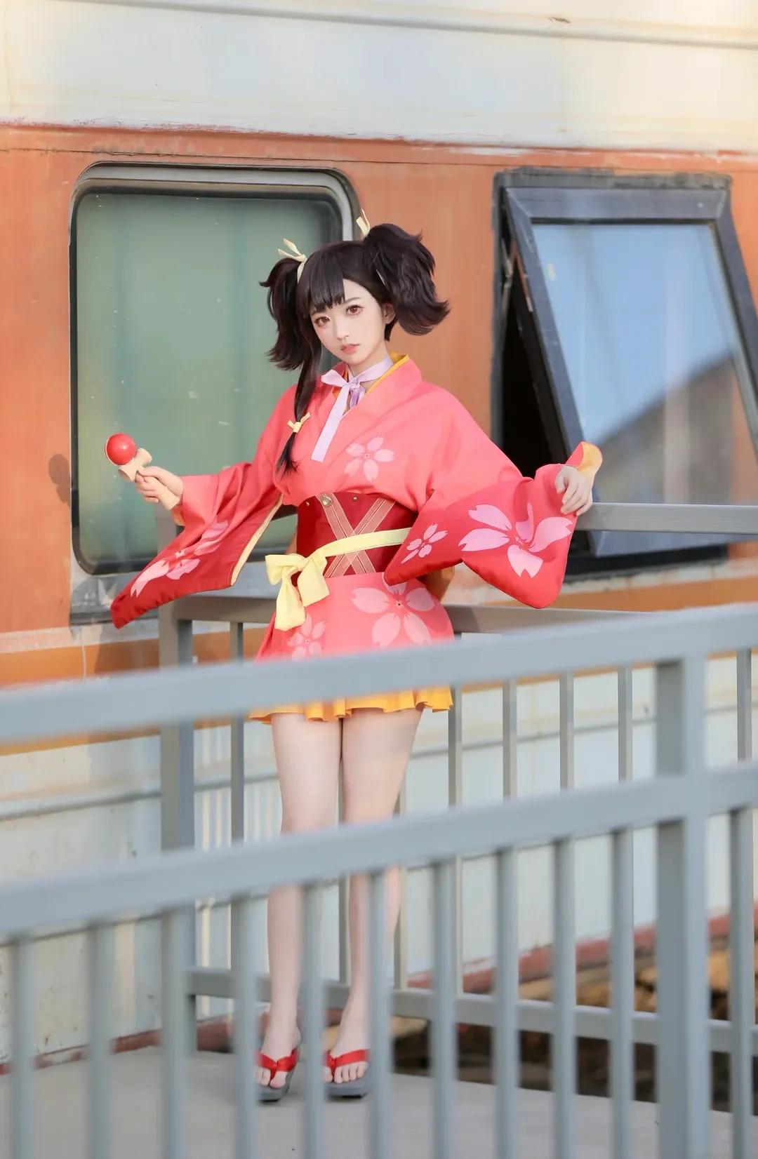 【无名cos】甲铁城的卡巴内瑞 废墟工业风红和服 - 第 6 张