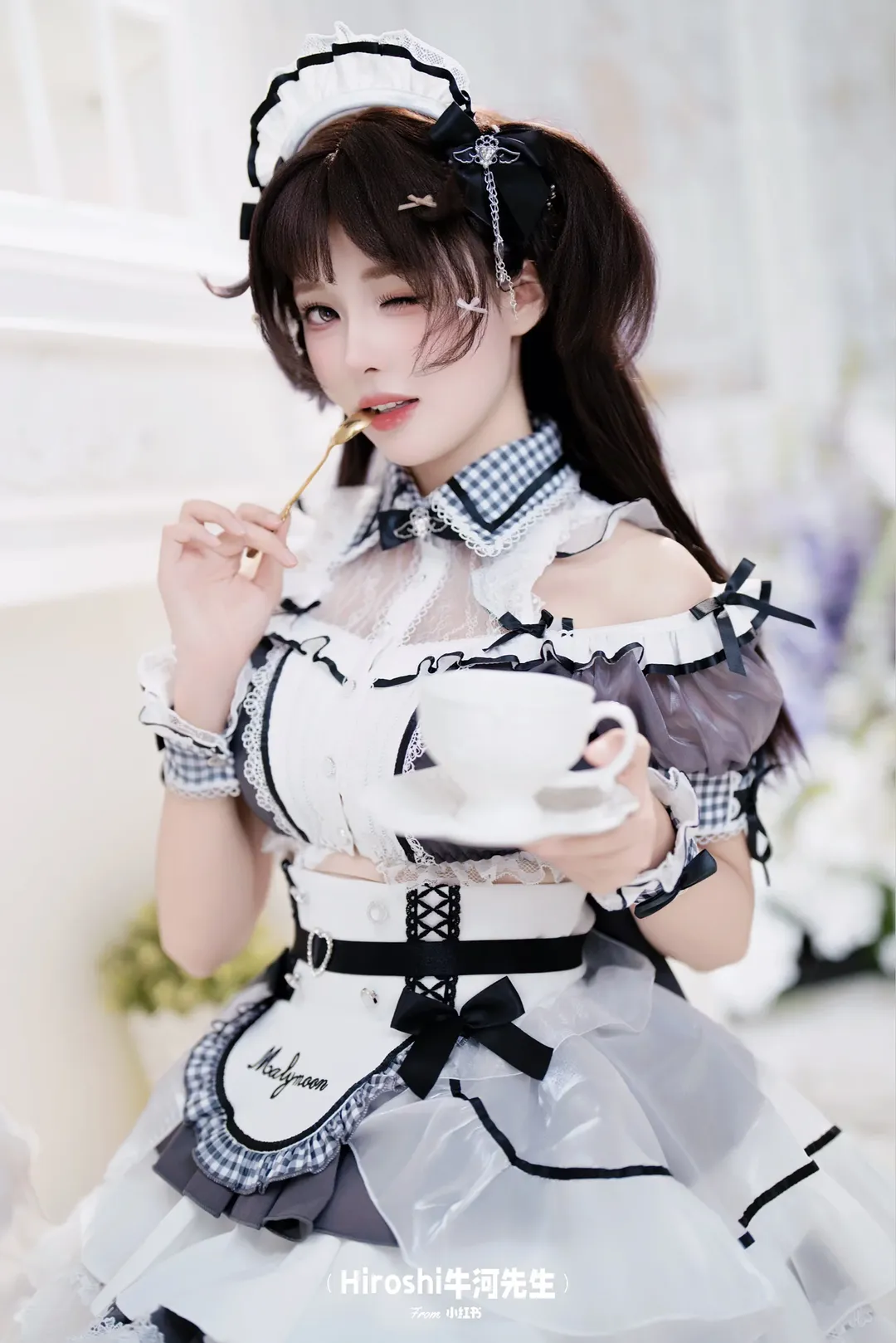 Malymoon风女仆装cos，阳光下的发呆日记 - 第 4 张