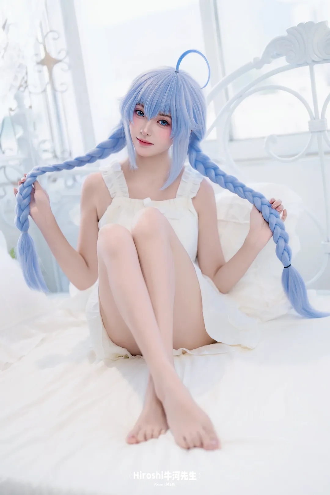 【洛琪希cos】无职转生私设，白裙麻花辫的慵懒日常 - 第 9 张