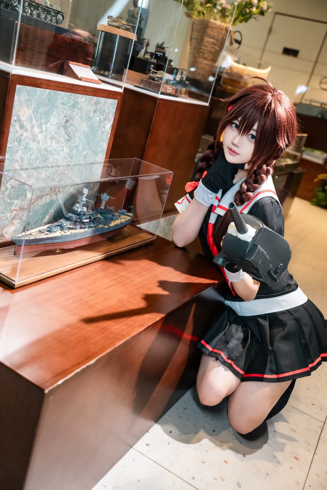【佐世保之時雨cos】舰队colletion的红黑重装与夜景倒影 - 第 2 张