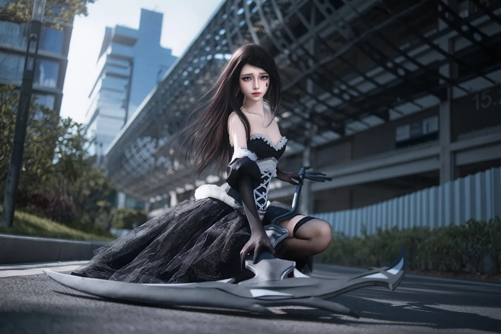【莉莉丝cos】偷星九月天 暗黑哥特风镰刀少女 - 第 2 张