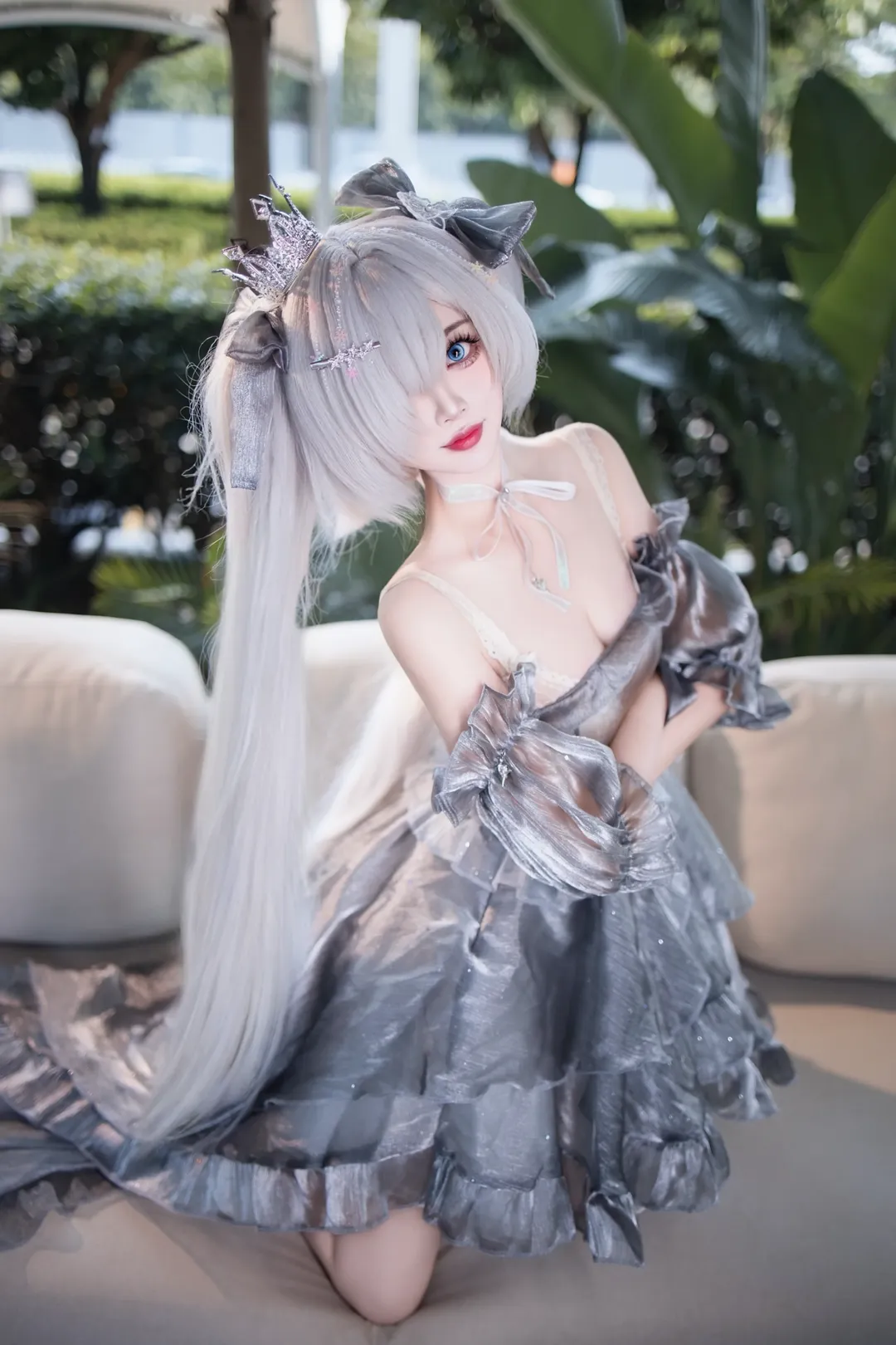 【灰姑娘cos】灰姑娘水晶公主銀髮造型，質感灰裙拍攝記錄 - 第 3 張