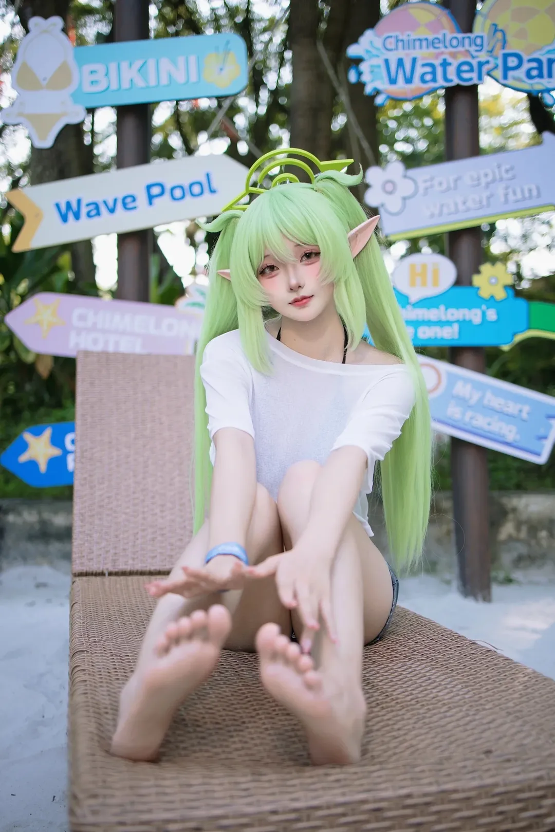 【橘光橘望cos】蔚藍檔案的哈密瓜雙子夏日泳裝拍攝 - 第 2 張