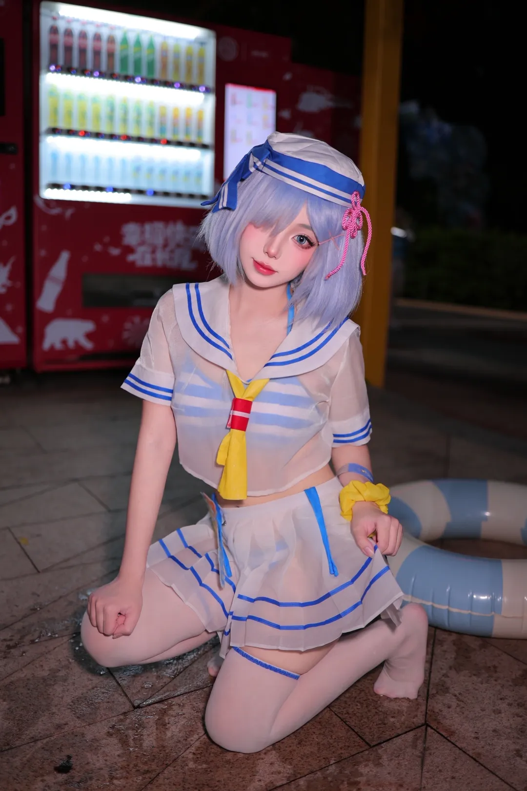 【雷姆cos】从零开始的异世界生活 泳装水手服夜景正片 - 第 1 张