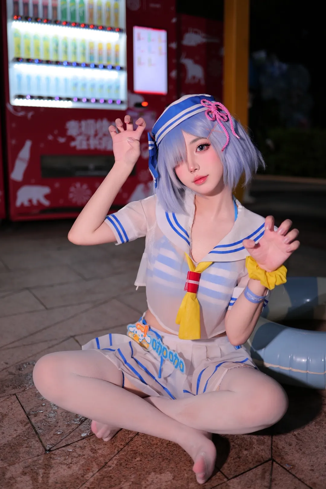 【雷姆cos】从零开始的异世界生活 泳装水手服夜景正片 - 第 2 张