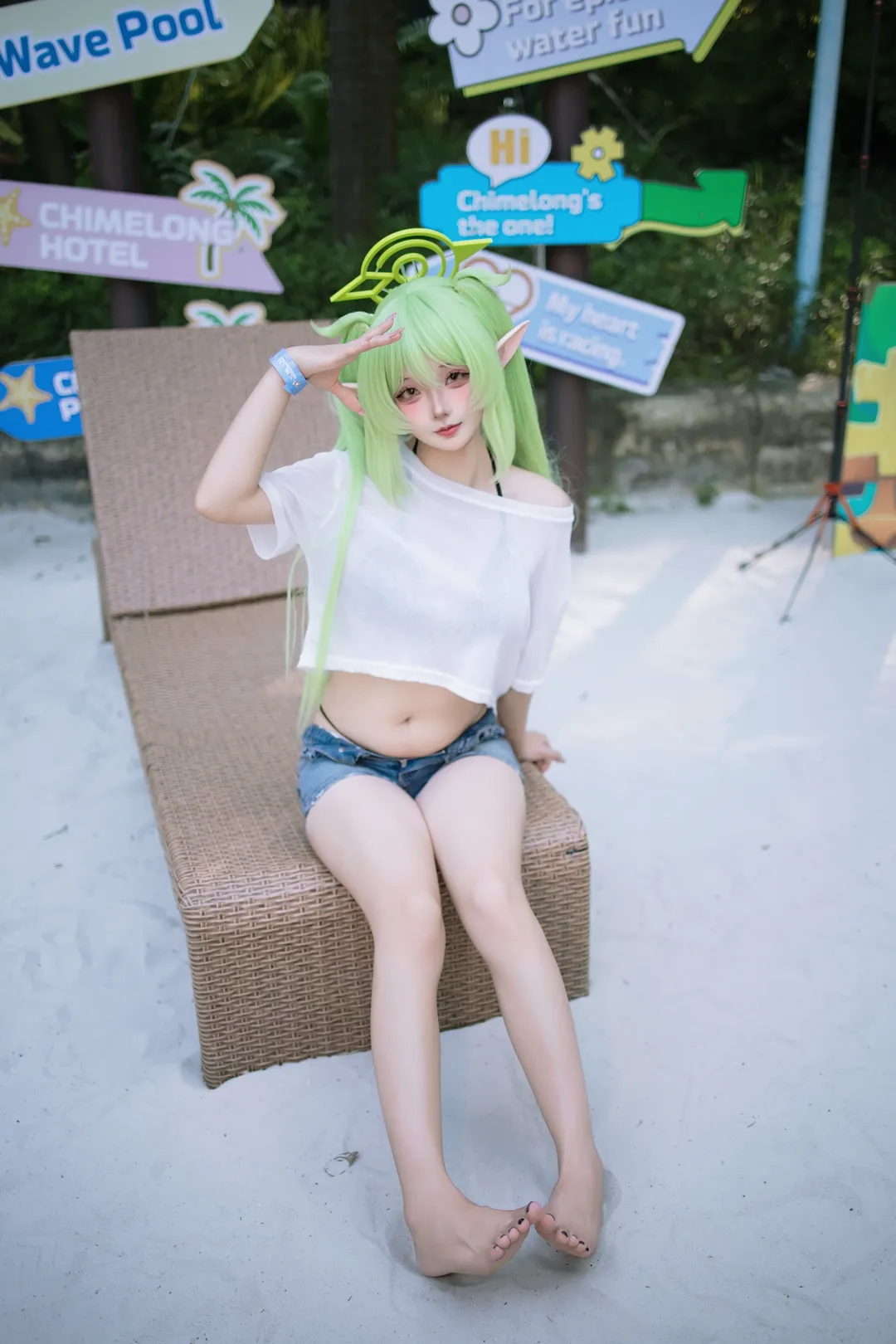【橘望cos】哈密瓜双子的夏日沙滩度假风 - 第 2 张
