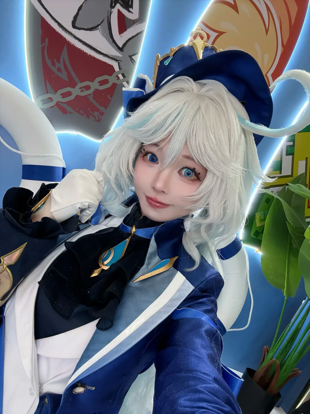 【芙宁娜cos】原神仲夏派对快闪的蓝色系少女 - 第 2 张
