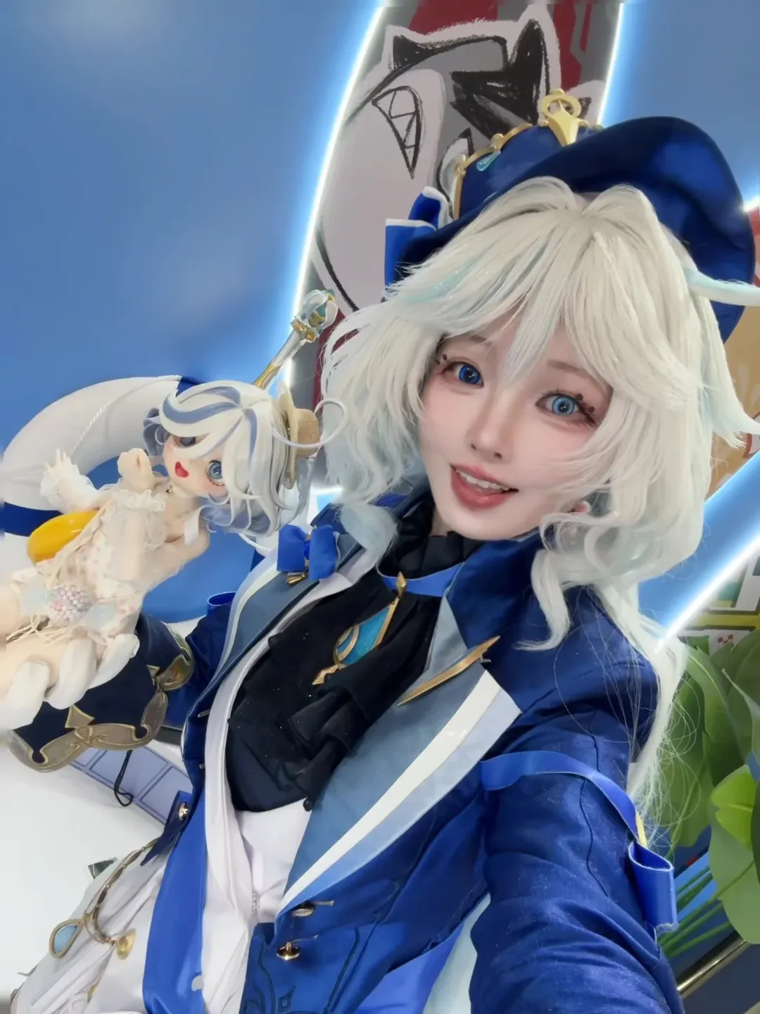 【芙宁娜cos】原神仲夏派对快闪的蓝色系少女 - 第 3 张