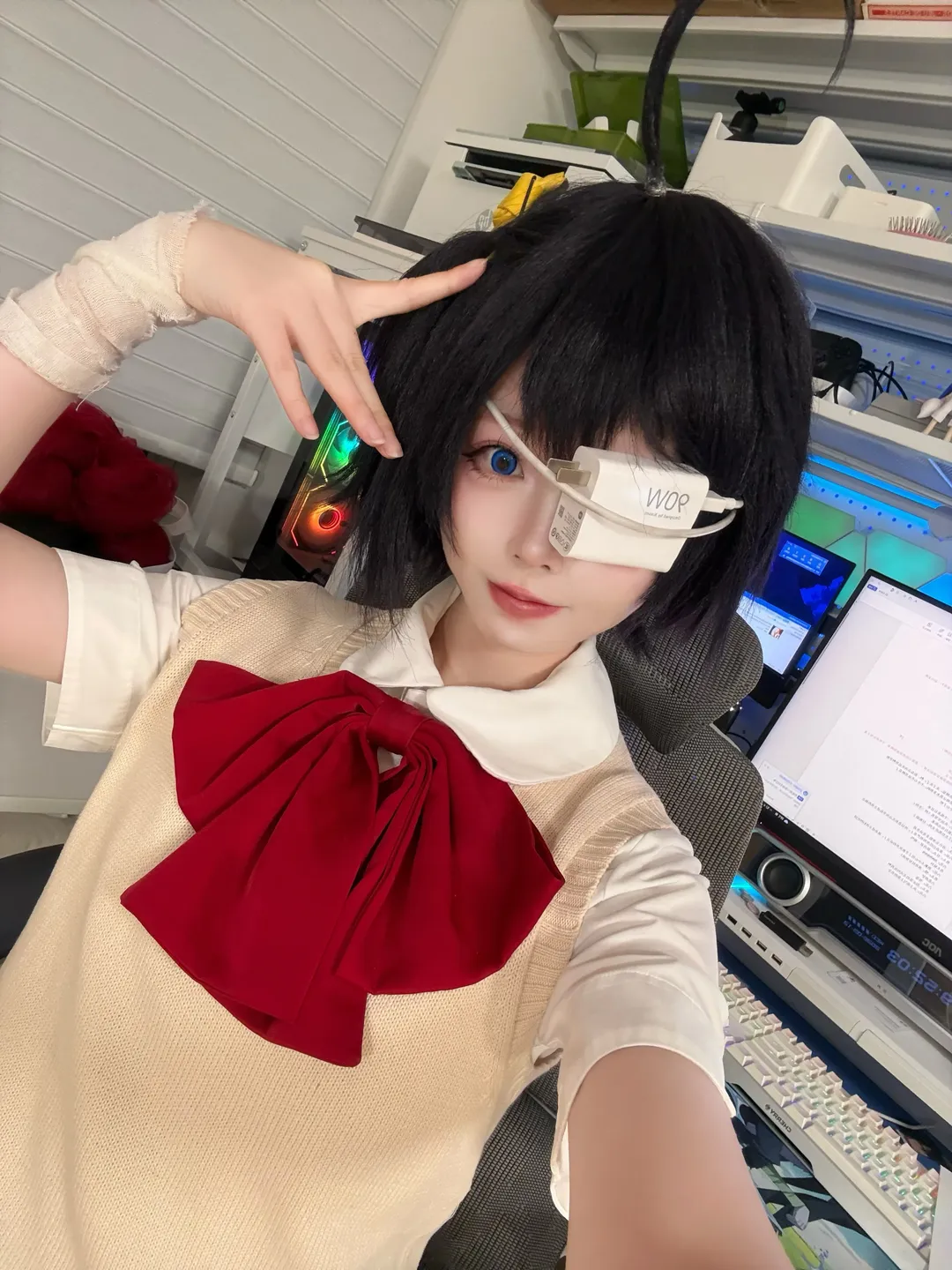 小鸟游六花cos 中二病也要谈恋爱的眼罩改造记 - 第 1 张
