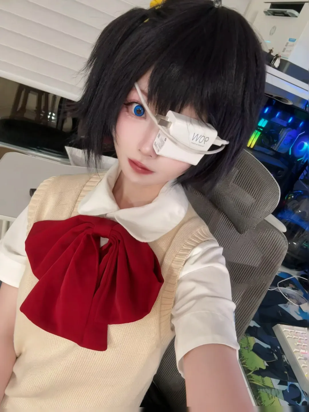 小鸟游六花cos 中二病也要谈恋爱的眼罩改造记 - 第 3 张