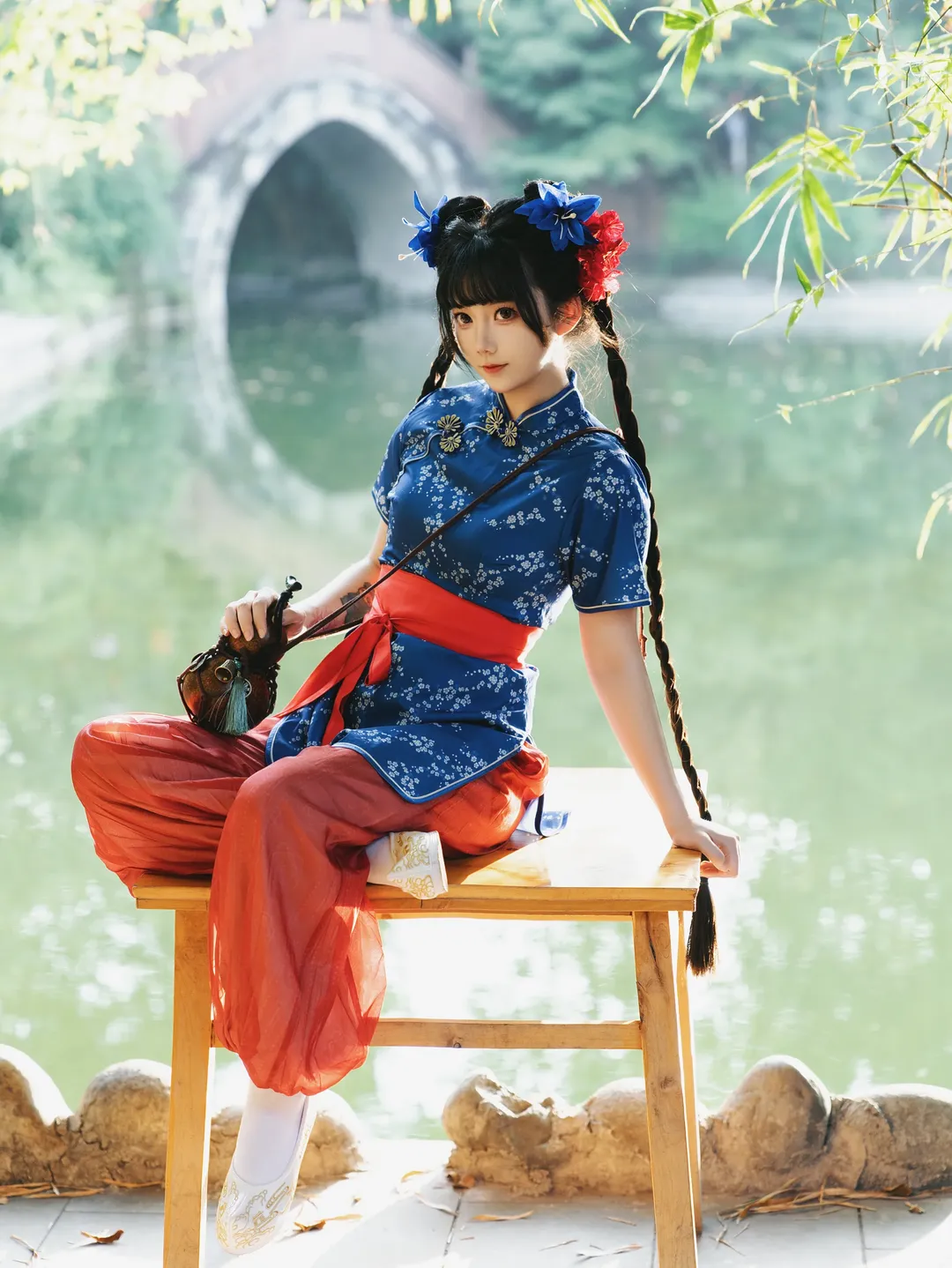 中华娘汉服妆造，在园林里做一回江湖少女 - 第 4 张