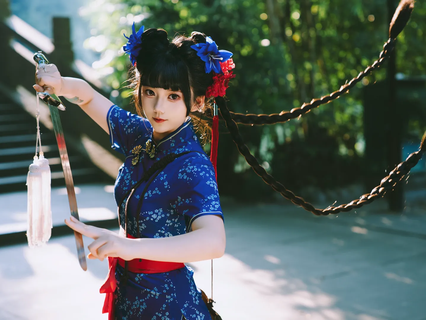 中华娘汉服妆造，在园林里做一回江湖少女 - 第 6 张